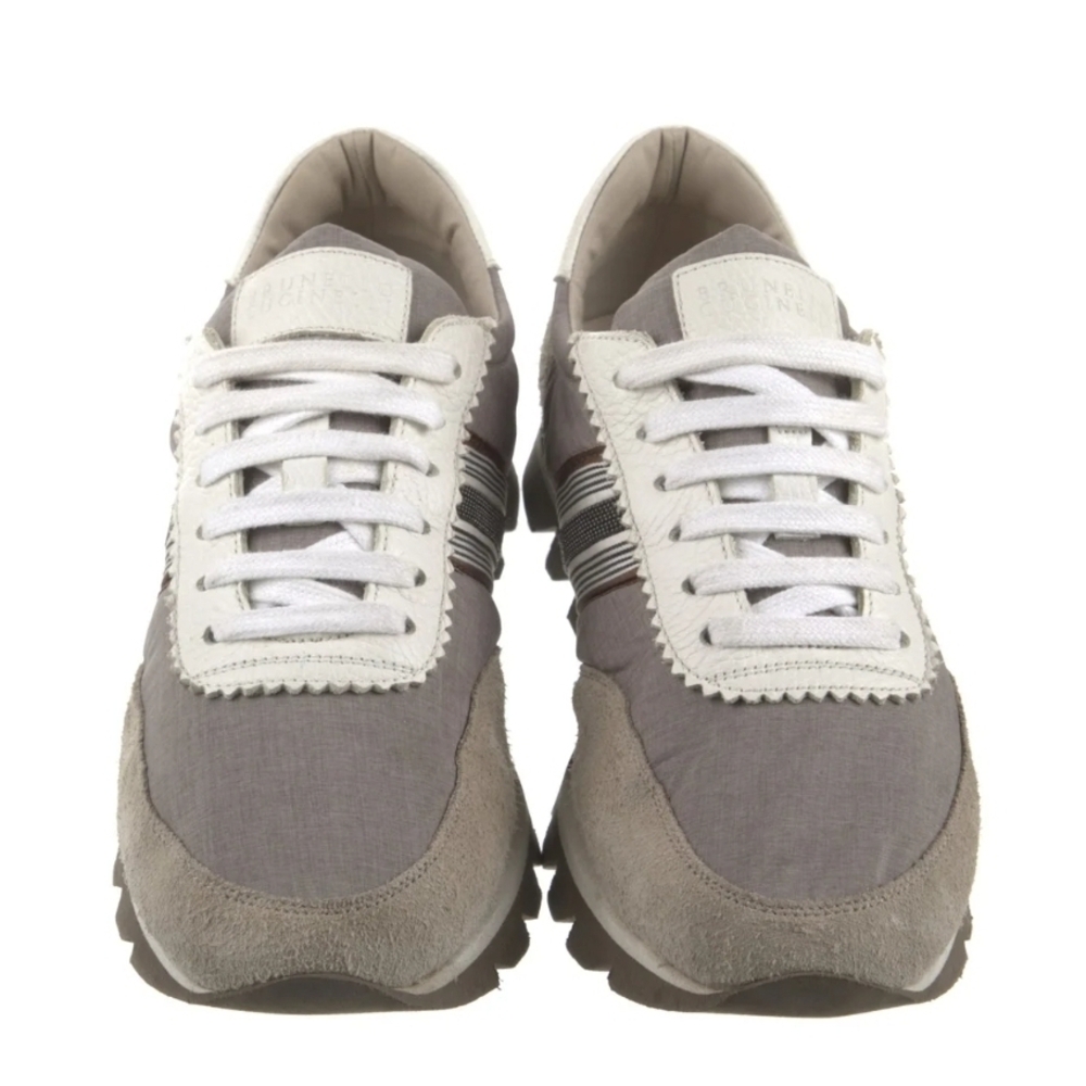 Brunello Cucinelli
Suede Beaded Accents Sneakers